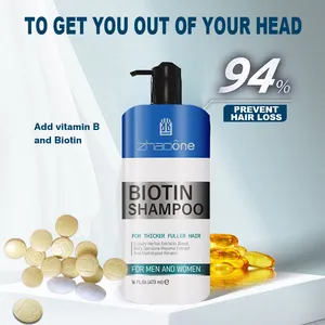 Eigenmarke bio-Biotin-Haarwachstums-Shampoo natürliche Vitamin-Extrakte verdickendes Anti-Haarausfall-Shampoo