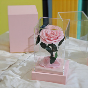 Venta Directa de Fábrica al <span class=keywords><strong>por</strong></span> <span class=keywords><strong>Mayor</strong></span>, Caja Acrílica Transparente de 12*20cm con <span class=keywords><strong>Rosas</strong></span> <span class=keywords><strong>Eternas</strong></span> Preservadas para Regalos de Graduación, Navidad, Día del Padre - Larga - Product Image 3