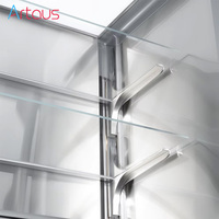 Réfrigérateur américain à portes françaises, sans givre, en acier inoxydable, avec panneau pré-équipé, 30 pouces, congélateur bas, électrique, US