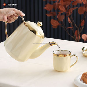 Service à thé en porcelaine fine de luxe classique, écologique, tasse à café, théière, bouilloire, tasse à thé, coffret cadeau pour la maison et les fêtes - Product Image 6