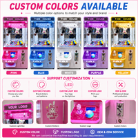 Machine à griffes à monnayeur pour salle d'arcade, durable, certifiée CE, avec logo personnalisé OEM, design maison rose sur mesure, prix usine, faible MOQ