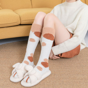 Patte de <span class=keywords><strong>chat</strong></span> hiver <span class=keywords><strong>chaussettes</strong></span> femmes s longue rayure mignon sol sommeil épais filles dessin animé Animal doigts chaussette chaude pour femmes <span class=keywords><strong>chat</strong></span> pied genou - Product Image 2