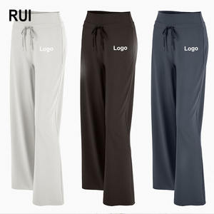 RUIQUWIN pantalon de jogging de fitness d'hiver pour femmes pantalon de yoga anti-rides taille haute jambe droite jambe large vente en gros pantalon pour femmes - Product Image 1