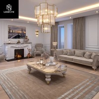 Ensemble de canapés modernes italiens pour salon, canapés sectionnels, canapé en tissu de luxe