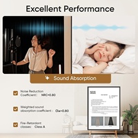 Panel acústico de listones de madera MDF Akupanel de chapa de 3 lados con respaldo de fieltro negro para decoración elegante de pared y techo y reducción de ruido