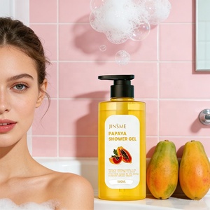 Gel de Ducha de Papaya OEM/ODM, 500 ml, con Vitamina C, Niacinamida y Extracto de Papaya, Hidratante, Refrescante, Iluminador y Blanqueador - Product Image 4