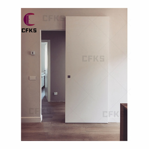 Diseño de puerta interior residencial moderno, habitación secreta invisible, estantes de libros de madera maciza, puerta de estantería oculta - Product Image 1