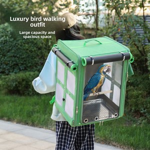 Kandang Burung Besar YBtoopet Yuebaitu Model 2516 XL untuk Burung Beo, <span class=keywords><strong>Cockatiel</strong></span> Hitam, Ventilasi di Kedua Sisi, Kotak Persegi Panjang - Product Image 1