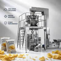 Automatische aardappelchips verpakkingsmachine met multihead weegsysteem en verticaal vorm-vul-seal systeem voor snackfabrieken