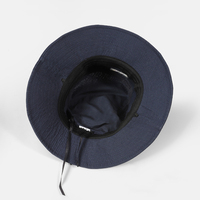 Chapeau Bob de Pêcheur en Nylon Imperméable avec Logo Personnalisé, Protection UV, Large Bord et Cordon, Idéal pour la Randonnée en Extérieur