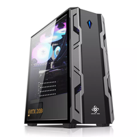 Computer Cases & Towers ATX Case Tempered Glass Side Plate Computer Gaming Micro Case With RGB Fans