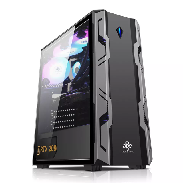Computer Cases & Towers ATX Case Tempered Glass Side Plate Computer Gaming Micro Case With RGB Fans
