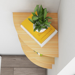 Corner Wall <b>Shelf</b> Multi Layer Storage Polygon Shape Panel Material Wall Mounted Type For Kitchen <b>Bedroom</b> Living Room Neatening - Product Image 4
