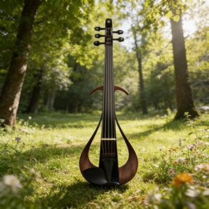 Violín Eléctrico Estilo Guitarra Electroacústica en Existencia, Diseño Híbrido para Guitarristas - Product Image 2