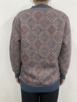 Nouveauté Pull en fourrure douce à imprimé grand-mère Col en V avec poches sur le panneau avant Cardigan pour femmes