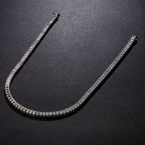 925 स्टर्लिंग सिल्वर प्रपोंग 0.4ct एराल्ड ने मिसासानाइट टेनिस श्रृंखला लक्जरी चोकर पुरुषों के लिए तैयार महिलाओं के लिए - Product Image 6