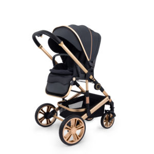 Poussette bébé 3 en 1 pour nouveau-nés 0-36 mois Siège <span class=keywords><strong>auto</strong></span> en lin inclus - Product Image 2