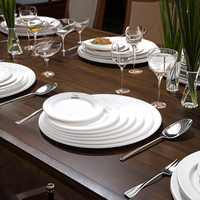 Chargeur d'assiettes en plastique rond et blanc, 100% pièces, accessoire de mariage en mélamine
