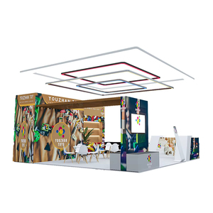 Instalación rápida, cabinas modulares de 20 pies, llamativos letreros para colgar en el techo, soporte de exhibición para ferias comerciales, exposiciones de tela de tensión - Product Image 2