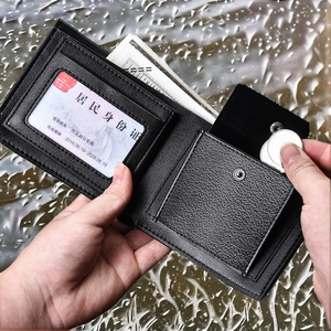 Vourex personnalisé noir Vintage luxe hommes mince porte-monnaie Gentleman affaires Style étanche portefeuille Polyester doublure courte longueur - Product Image 3