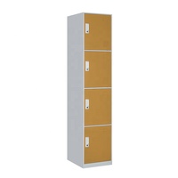 Armoire de rangement modulaire en acier à 4 niveaux, grande capacité, design moderne, verrouillable, pour maison, bureau, salle de sport, école - Hengli