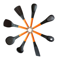 Ustensiles de cuisine en silicone et nylon personnalisés, ensemble d'outils de cuisine, outils de cuisine à domicile, y compris une cuillère de service pour pâtes