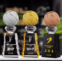 Trophées et récompenses sportifs en résine or, argent, bronze, personnalisables, pour basketball, football et autres sports, avec cristaux