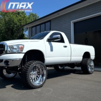 Jantes en aluminium forgé polies à rebord profond 26x14 28x16 30x16 8x170 8x180 8x6.5 8x165.1 pour Ford F250 F350 et GMC Sierra 3500HD