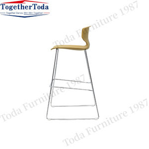 Silla Nórdica Moderna para Cocina de Restaurante, Taburetes Altos de Hierro, Silla de Barra para Hogar, Cafetería, Silla con Respaldo, Muebles Modernos de Plástico - Product Image 3