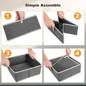 Trắng Có Thể Gập Lại Mặc Quần Áo Ngăn Kéo Tổ Chức Đóng Mở Hộp Lưu Trữ Cho Tủ Quần Áo Tủ Quần Áo Vườn Ươm Giỏ Cho Quần Áo Mảnh Rác - Product Image 4