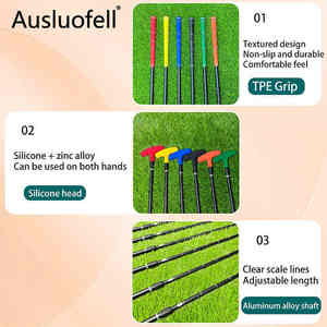 子供用ジュニア伸縮ミニゴルフパター新しいデザイン実用的なゴムヘッドゴルフクラブチッパータイプ - Product Image 4