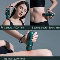 Meilleures ventes - Mini masseur portable professionnel KASJ modèle A6 pour la relaxation musculaire, double tête, 3 vitesses, moteur 12V, pistolet de massage