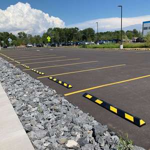 600mm4kg交通制御ヘビーデューティー反射カーストッパーゴムとプラスチックホイールストップ - Product Image 6