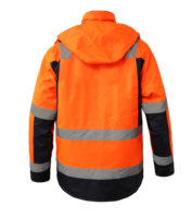 Veste longue de sécurité respirante, unisexe, noir, Construction Hi Vis, bande réfléchissante, Parkas d'hiver, vêtements de travail