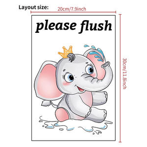 Pegatina de Dibujos Animados para Inodoro, Cubierta de Baño, Pegatinas de Flores, Plantas, Animales, Decoración PARA EL Hogar, <span class=keywords><strong>Mural</strong></span> de Animales, Calcomanías para Refrigerador - Product Image 4