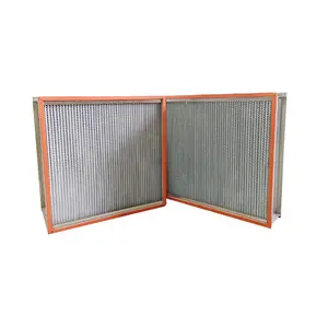 Edelstahl rahmen Hochtemperatur-Hepa-Filter, Luft reiniger filter mit Aluminium folie