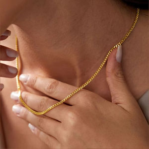 EManco 클래식 실버 스테인레스 스틸 남여 공용 하이 엔드 조절 가능한 짧은 쿠바 체인 목걸이 랍스터 걸쇠 패션 액세서리 - Product Image 4