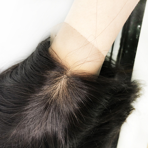 Peluca de cabello humano liso y sedoso para mujer, pelo con cierre frontal de encaje completo, 5x5, 4x4, color rubio - Product Image 4