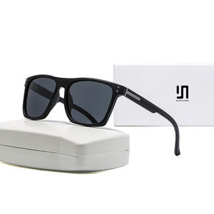 Lunettes de soleil classiques pour hommes, monture noire en PC, protection polarisée UV400 pour la conduite et l'utilisation en extérieur - Product Image 3