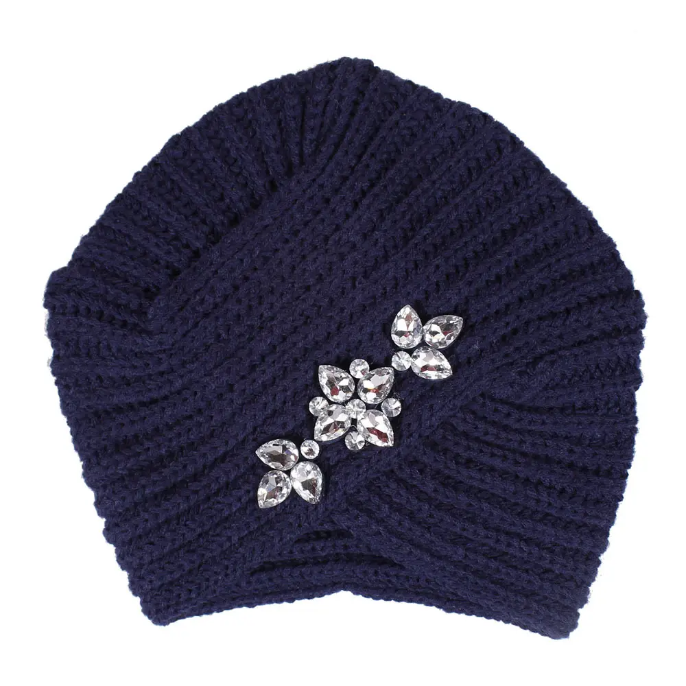 Women Knitted Winter Hat Felt Hat Ladies Turban Head Wrap Cross Caps Twist Girls Crochet Beanie Hat