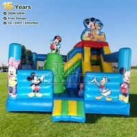 Structure gonflable Mickey en PVC de qualité commerciale 0,55 mm, aire de jeux gonflable en PVC pour carnaval extérieur et entreprise de location