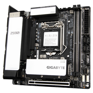 มาเธอร์บอร์ดสีขาวกิกะไบต์วิสัยทัศน์ Z590I D หน่วยความจำ DDR4 64G รองรับเมนบอร์ดเกมซีพียูรุ่น11TH/10th Intel Core - Product Image 4