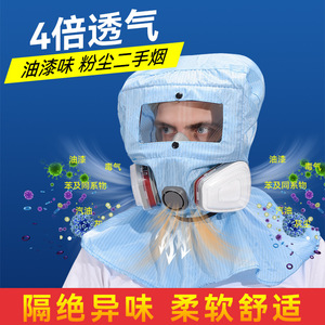 Respirador de Cara Completa con Protector Facial Azul, Protección Contra Polvo, Gases y Pintura Química, Reutilizable, Estándar Nacional - Product Image 4