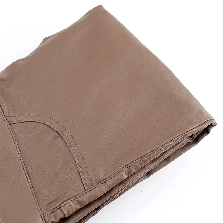 Celana kargo Denim elastisitas tinggi dengan lapisan PU | Pilihan cetak kustom | Grosir