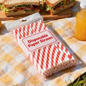 Livraison rapide Articles en stock Convient aux épiceries, petites boutiques Approvisionnement urgent en boissons Pailles en papier jetables - Product Image 1