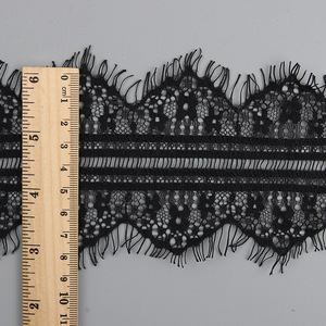 Morbido Pizzo in Nylon con Effetto Ciglia, Rete Chantilly per Biancheria Intima, Confortevole Bordatura in Pizzo - Product Image 3