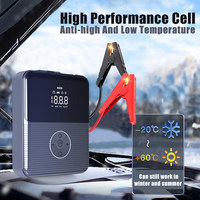 Démarreur de batterie au lithium 12V 2000A, Power Bank 21800mAh, mini boîtier avec lampe torche LED et chargement USB-C pour voitures et camions