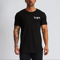 T-Shirt de Sport Personnalisé pour Hommes à Bas Prix, Impression Sérigraphique, Créez Votre Propre Logo Simple, T-Shirt Col Rond en Polyester Vierge