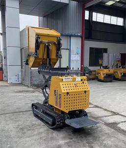 1000kg YHMG YH1000 Mini Rubber <b>Track</b> Crawler <b>Dumper</b> Hydraulic Self Unloading Transporter - Product Image 2