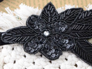 Vintage1920s accesorios <span class=keywords><strong>para</strong></span> el cabello con cuentas <span class=keywords><strong>para</strong></span> vestido de novia Gatsby flores bandas <span class=keywords><strong>para</strong></span> el cabello <span class=keywords><strong>para</strong></span> mujer original hecho a mano - Product Image 4